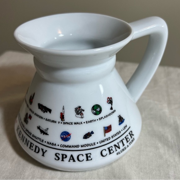 VTG Kennedy Space Center Luke a Tuke Souvenir Unique Coffee Mug Cup No Slip NASA - Picture 2 of 7